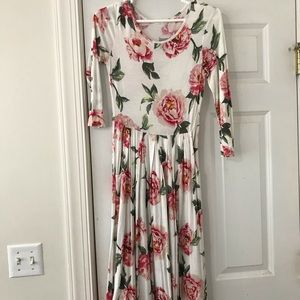 Reb & J. Floral Knee Length Dress